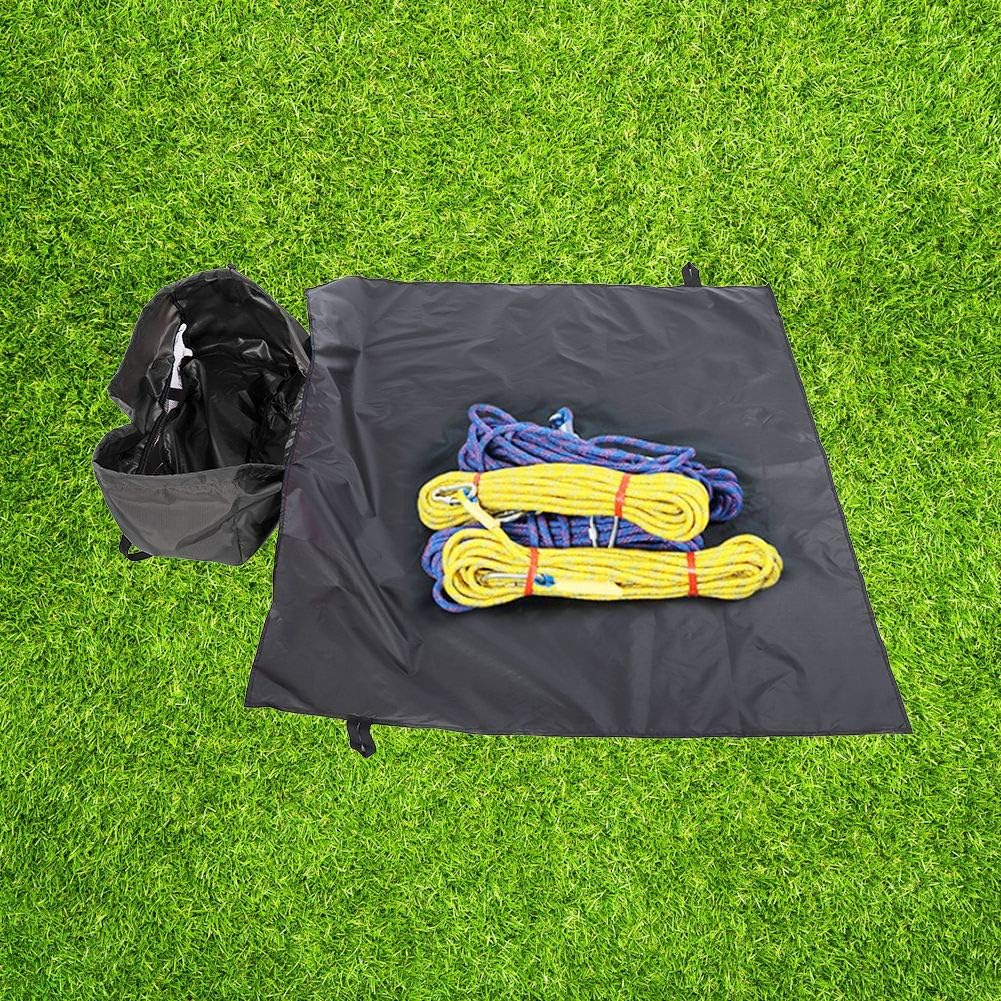 Rock Climbing Rope Bag, Arbor Rope Storage Bag Foldable Backpack with Large Rope Tarp Adjustable Shoulder Straps Waterproof Oxford Large Capacity Ultralight Outdoor Hike Gear Equipment(Black) - オレンジ image number 6