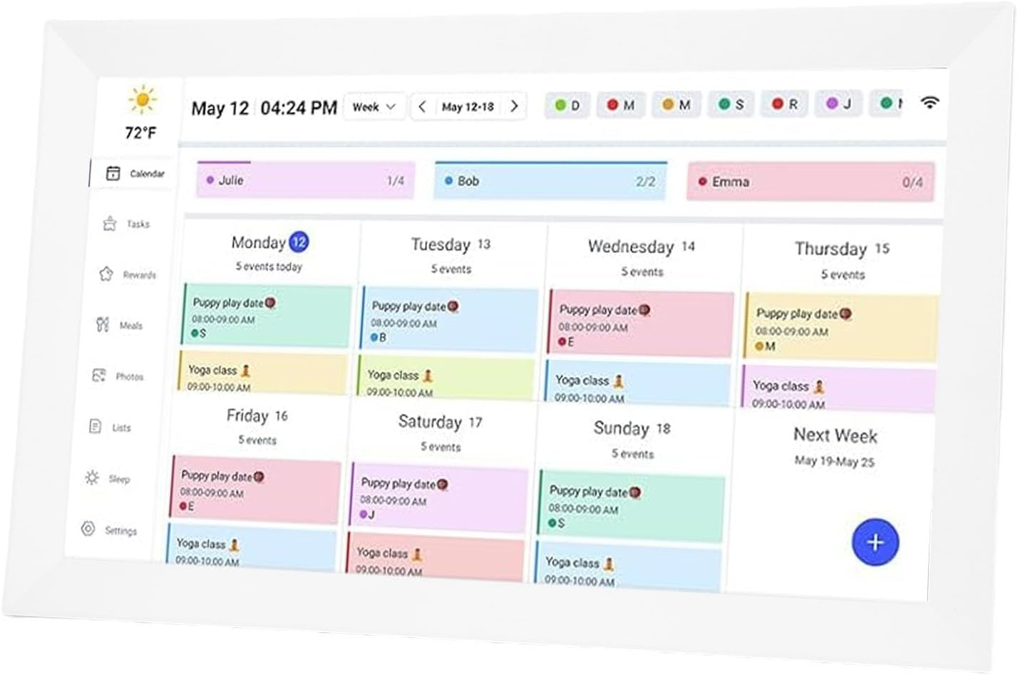 15.6" Digital Calendar Chore Chart, 1080P Full HD Interactive Touchscreen, Smart Family Planner, Hearthdisplay Digital Calendar Wall Desk Mountable (AU)