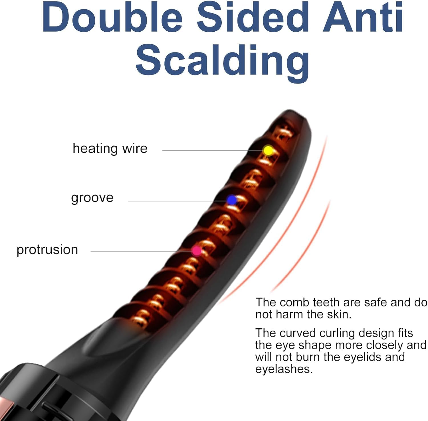 OBEST Heated Eyelash Curler, Electric Eyelash Curler, 8 Seconds Fast Heating with 4 Temperature Modes, Eye Lash Curler, Heated USB, LED Display,Heated for All Eyelashes image number 5