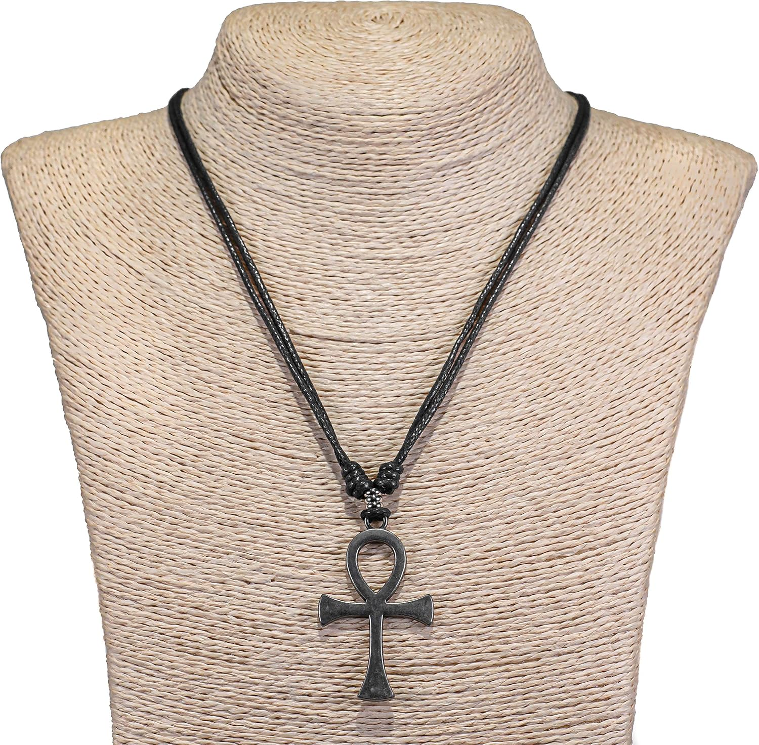 Bluerica Ankh Cross of Life on Adjustable Cord Necklace image number 6