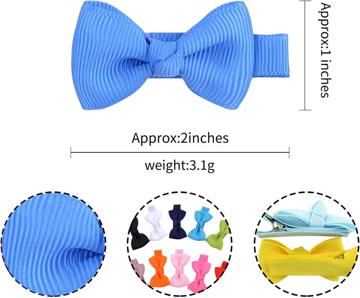 JOVALA 40Pcs Baby Girls Hair Bows Alligator Clips Grosgrain Ribbon 2'' Girls Bows Clips Barrettes Hair Accessories for Infants Baby Toddlers Kids Teens