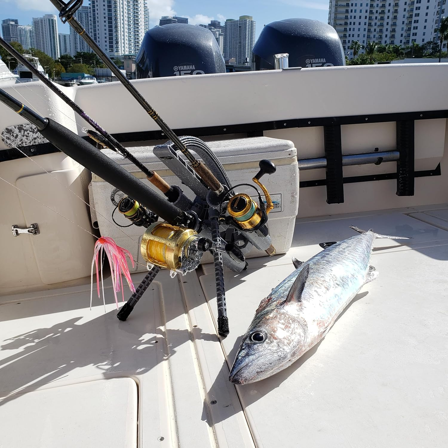 Rod-Runner Express Fishing Rod Rack - Gray | Portable Fishing Rod Holder Caddy image number 3