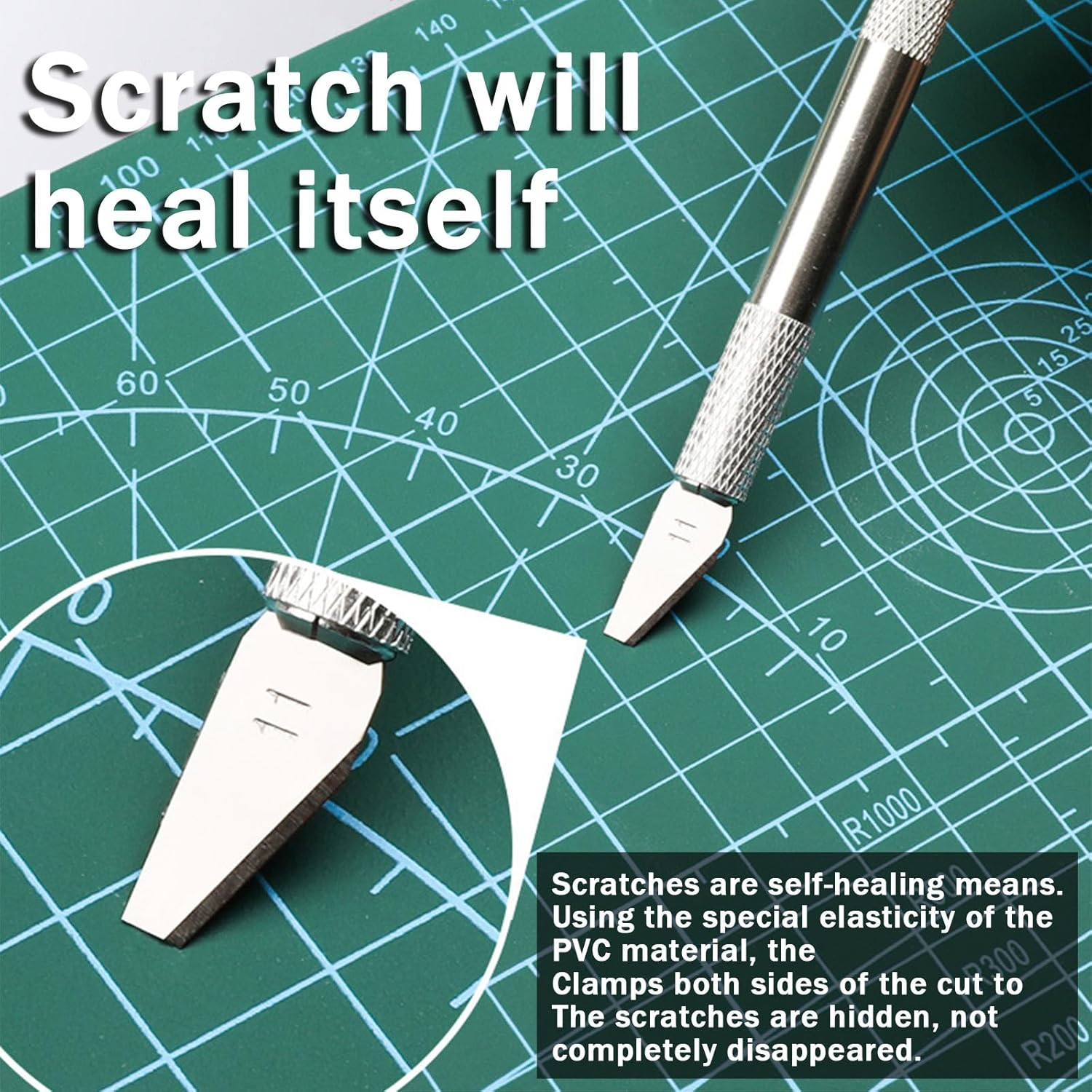 Cutting Mat Self Healing，A4 Cutting Mat Craft Mats, Modified PVC Sewing Cutting Boards for Sewing, Quilting, Loop Cutting, Modeling, Scrapbooking and Fabric - Non-Slip, Easy-Clean Grid Cutting Board image number 1