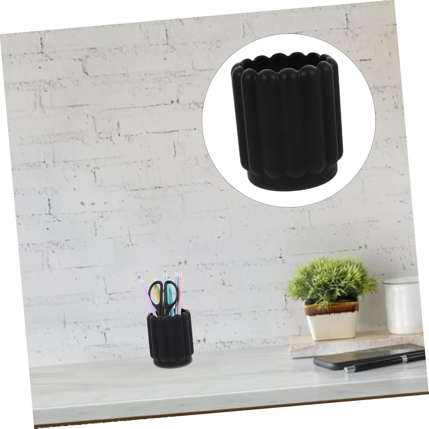 NUOBESTY Silicone Pen Holder Desk Tidy Holder for Simple Style Pen Box Stationery Storage for Makeup Brush image number 3