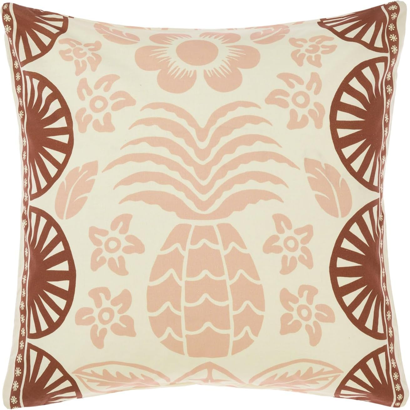 Linen House Messina European Pillowcase, Pink Clay, 65 X 65 Cm