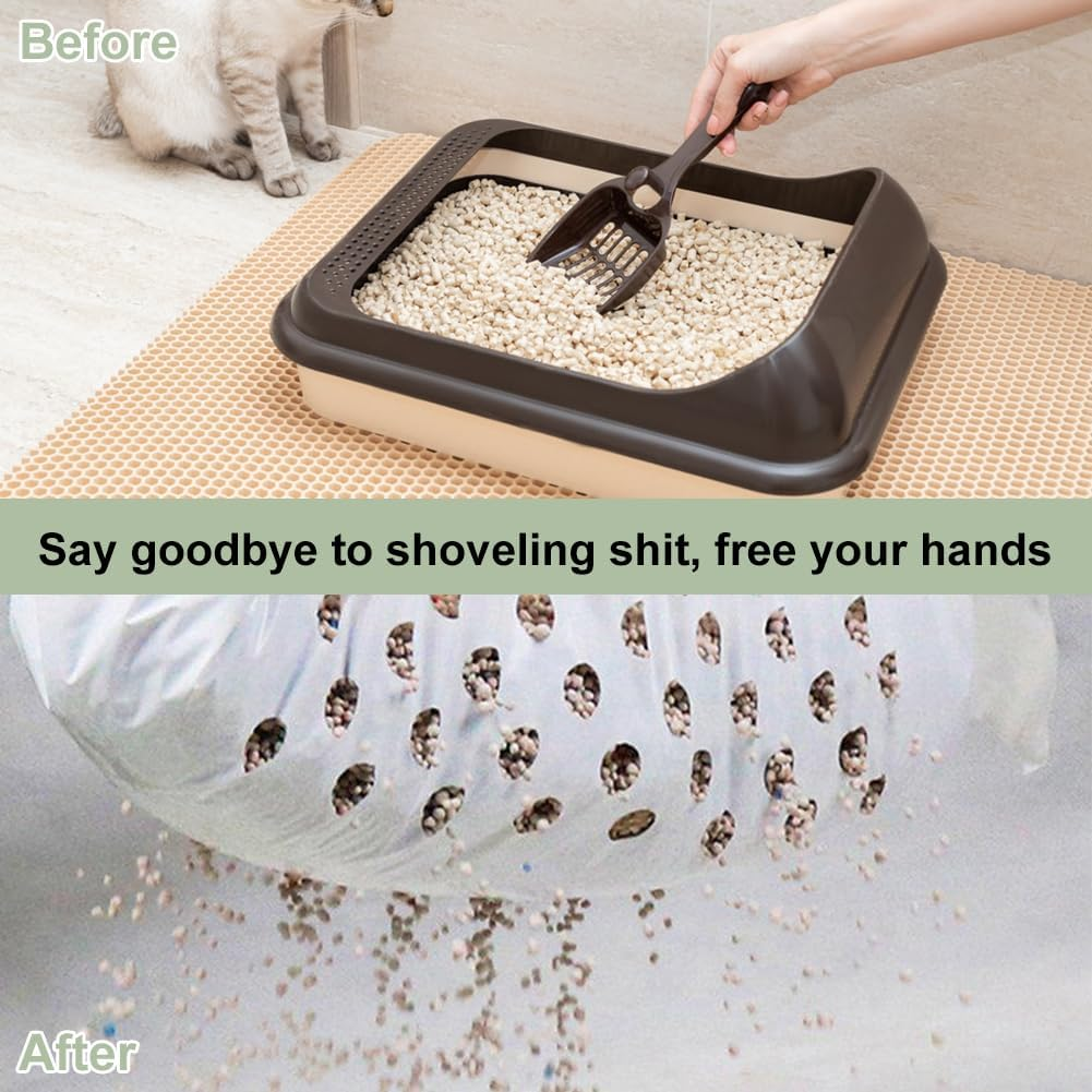 Cat Litter Tray Bag Cat Litter Bag Overlaid Filter Bags for Cat Litter Tray with Carry Handle Cat Litter Tray for Changing Cat Litter Tray for Cat Litter Tray image number 5