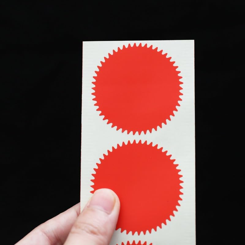 Embosser Stamp Stickers - Gold, Silver, Red - 45Mm, 50Mm - 100 Stickers/20 Sheets (Silver, 45Mm)