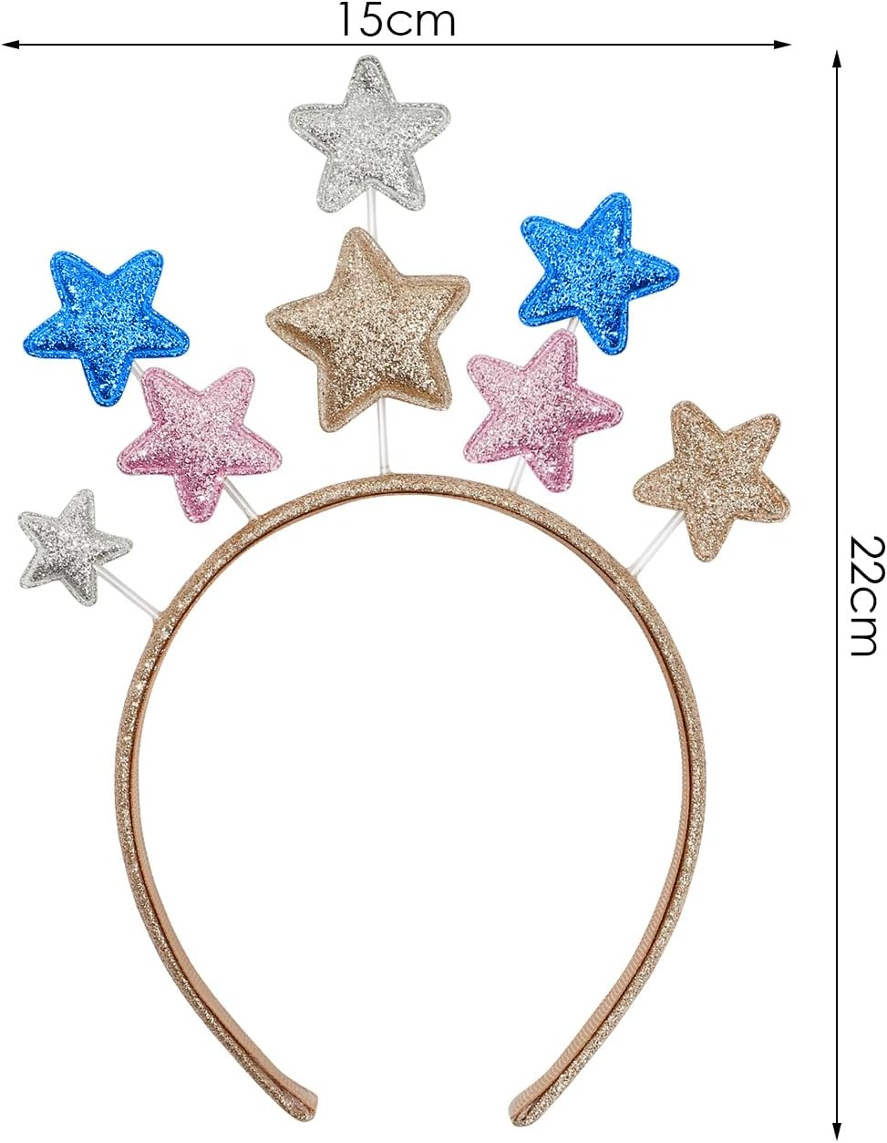 2 Pieces of Star Headbands, Girls&rsquo; Hair Accessories, Creative Five-Pointed Star Headbands, Photo Props, Holiday Party Decorations image number 3