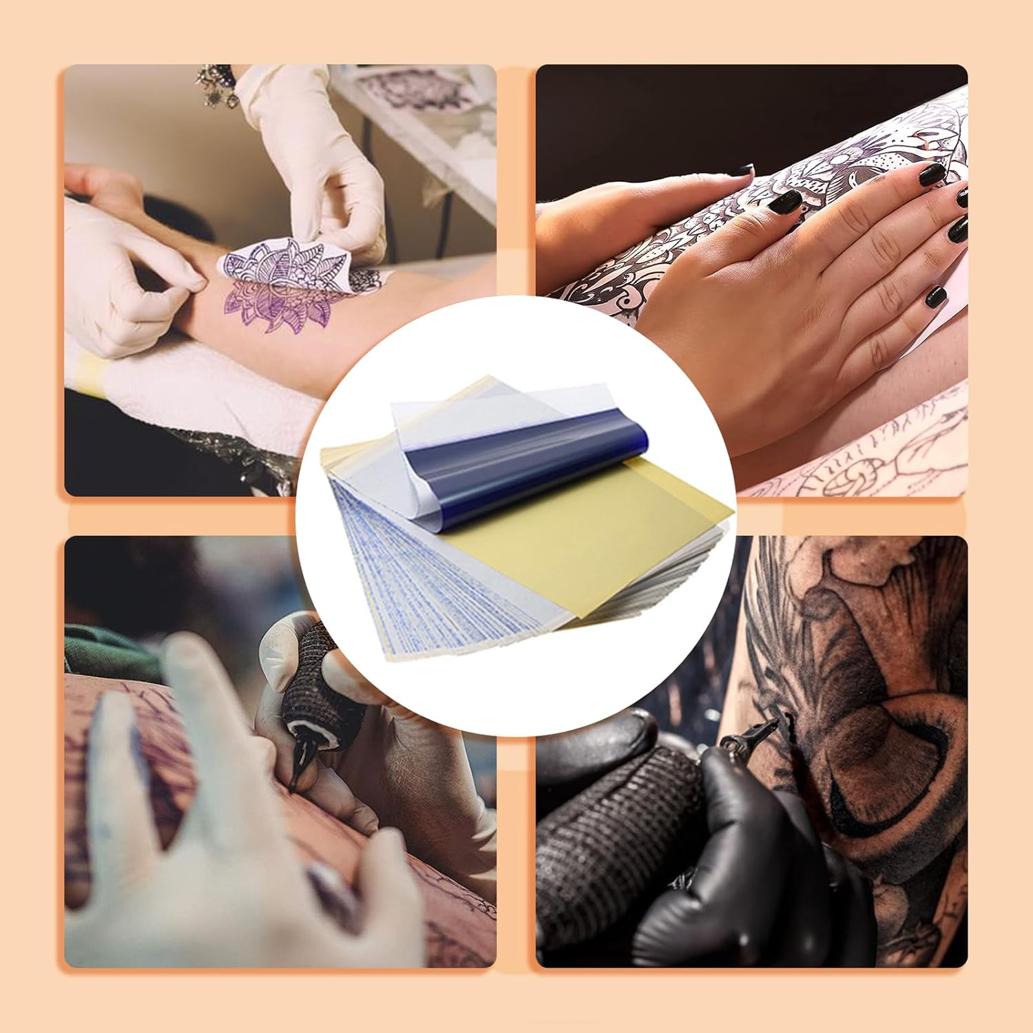 Tattoo Transfer Paper - PEPAX Pack of 30 Tattoo Stencil Paper for Tattoo Accessories image number 5