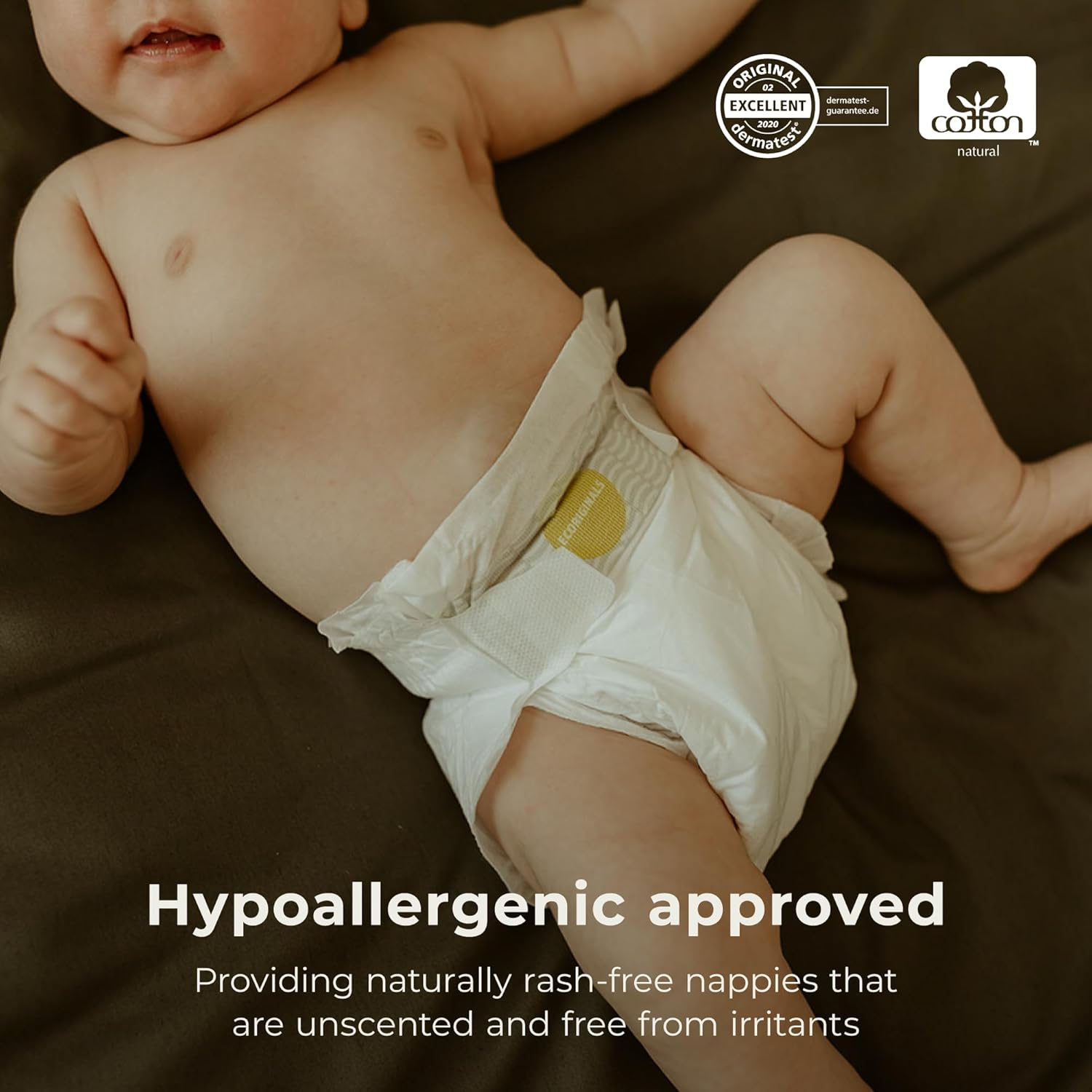 Ecoriginals - 30 Eco Newborn Nappies - Baby Nappies Size 0 with 100% Plant-Based Layers, Disposable & Hypoallergenic Baby Essentials for Newborn - Secure Fit Newborn Nappy (<4.5Kg), 1 Pack image number 4