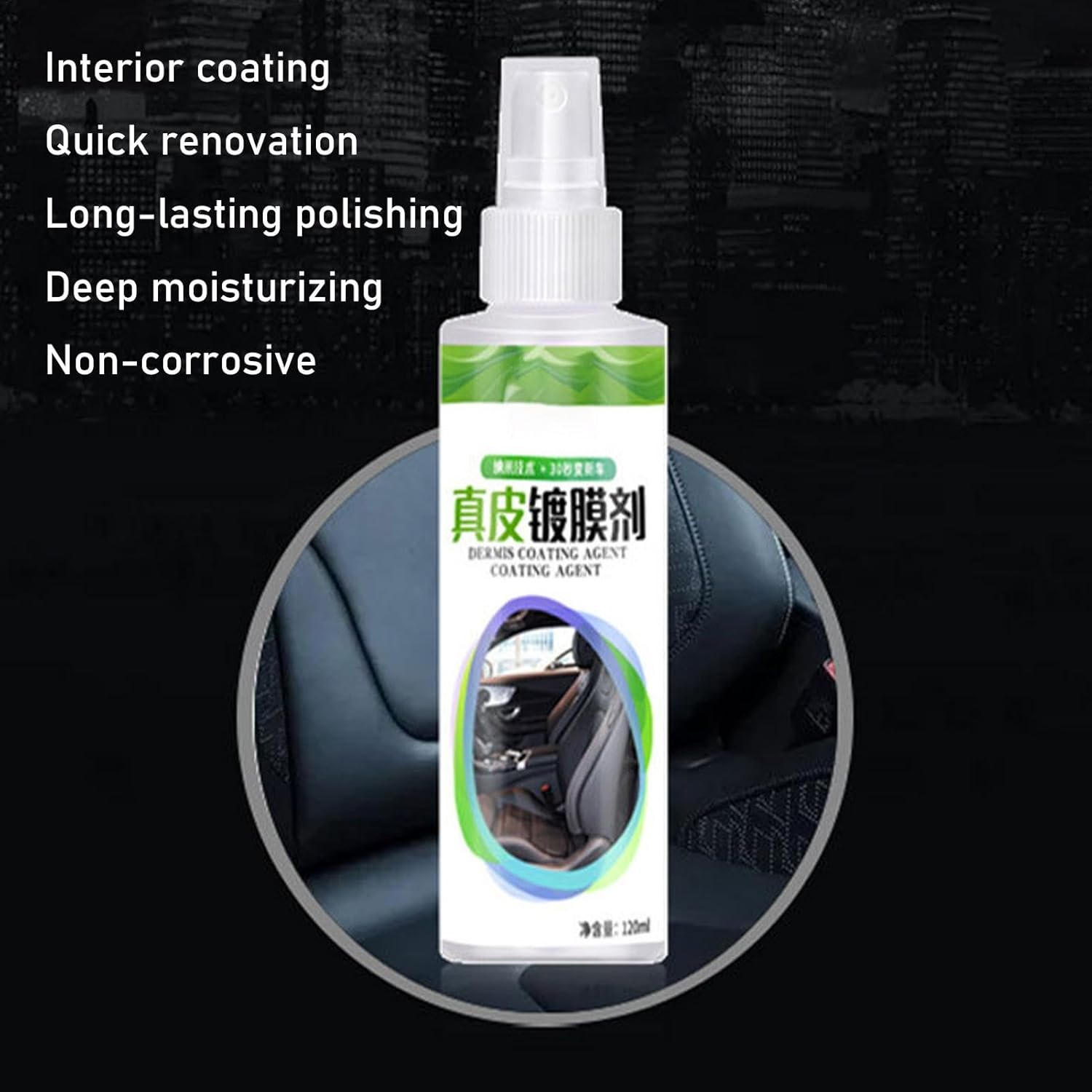 Lisutupode Leather Polish for Car Interior - Car Leather Conditioner Renovation Agent Cleaning Spray | Vehicle Interior Care, 120Ml Automotive Cleaning Supplies, Long-Lasting Protection image number 4