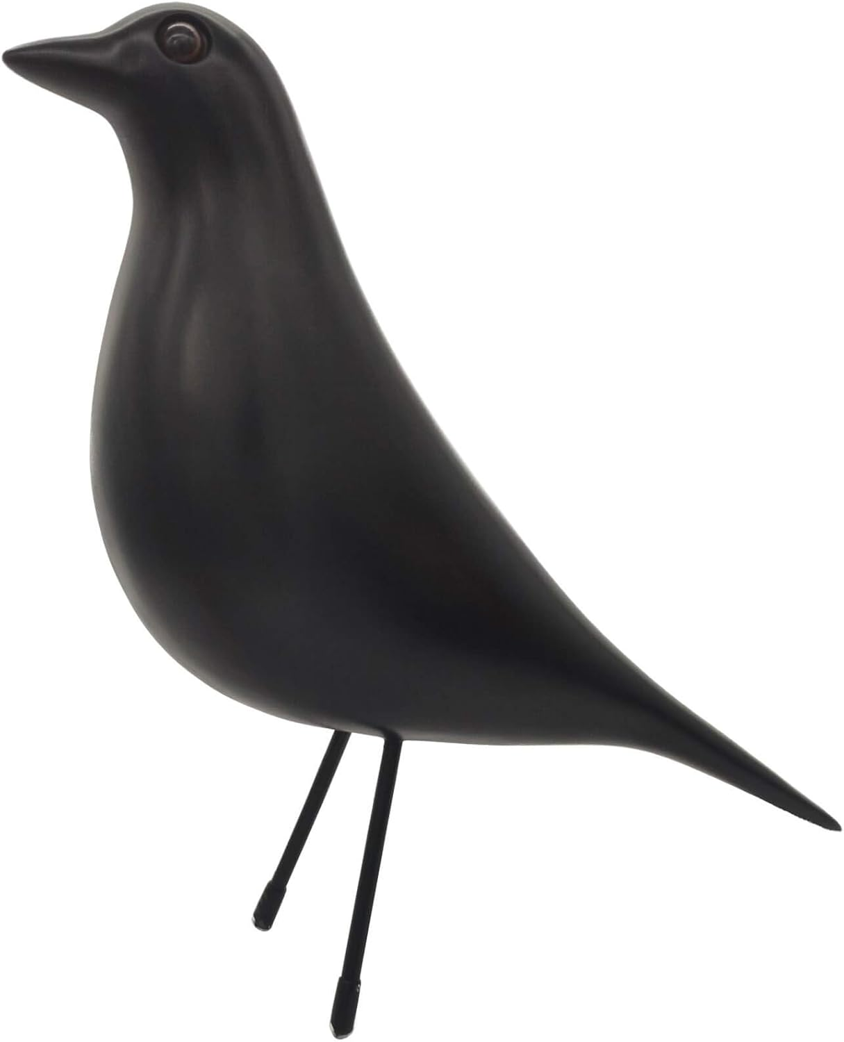 Thribartlive Mid-Century Home Decor House Bird - Office Decor Desk Dove Ornament Arts Gift (Black)
