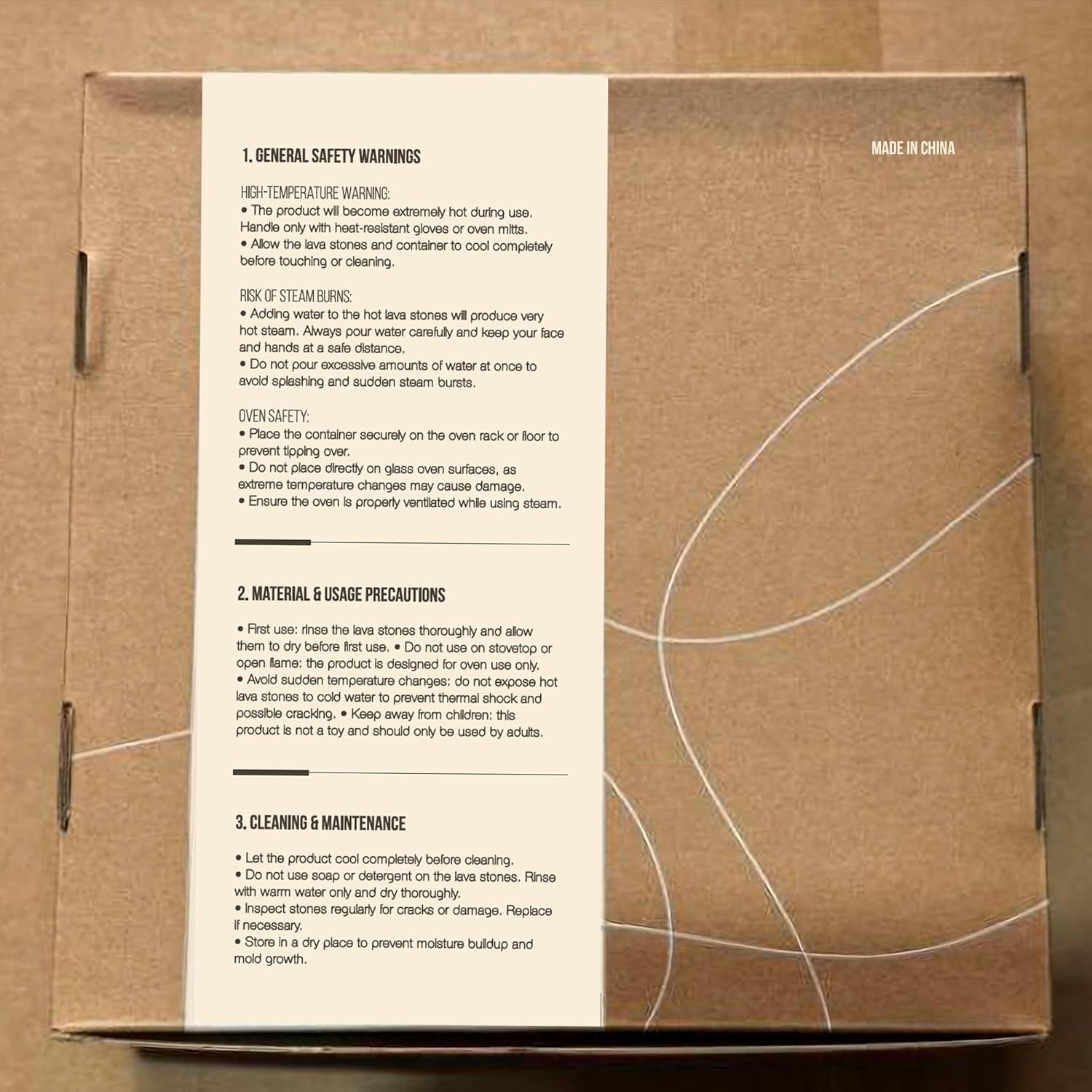 Natovi - Premium Steam Bowl with Natural Lava Stones - Bread Baking Accessories with Burnt Lava Stones for Intense Steam - Lava Stones Oven