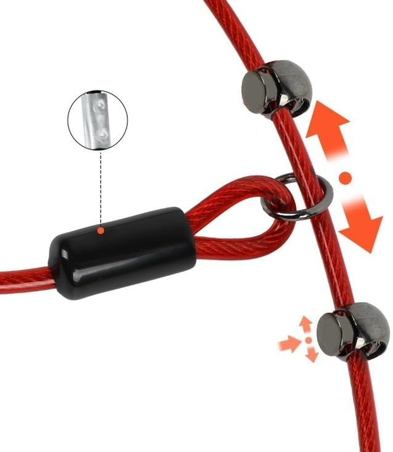 Chew Proof Dog Leash Set,Duty Tie Out Cable with Detachable Short Leash for Medium and Large Dogs, Suitable for Training Teething Puppies, Waterproof Coated Wire Rope (Black, One Size（120Cm*5Mm）) image number 1