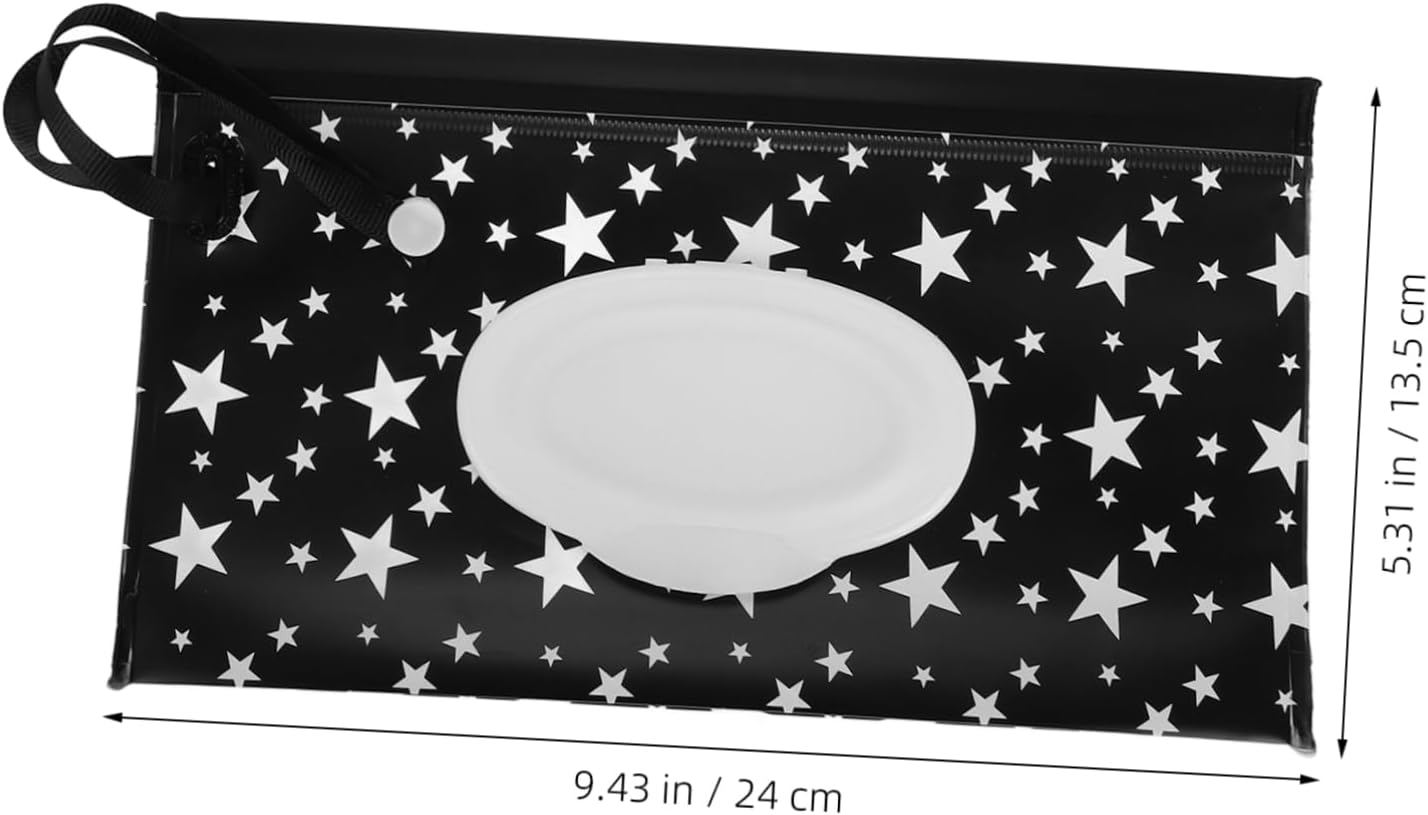 SHOWERORO Elegant Wipe Dispenser Pouch Reusable Tissue Bag Portable Travel Container image number 5