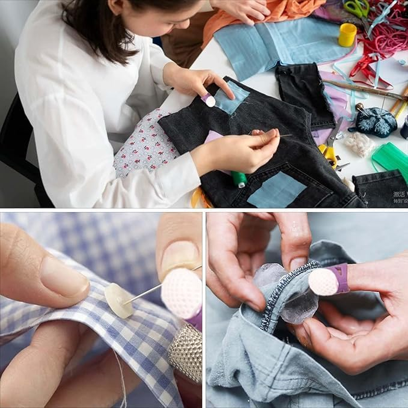 10Pcs Silicone Finger Thimbles,Soft Silicone Sewing Thimbles,Silicone Finger Thimble Sewing Thimble,Silicone Thimble Finger Tips Sewing Thimble,Sewing Thimble Silicone Sewing Thimble Finger Protector image number 4