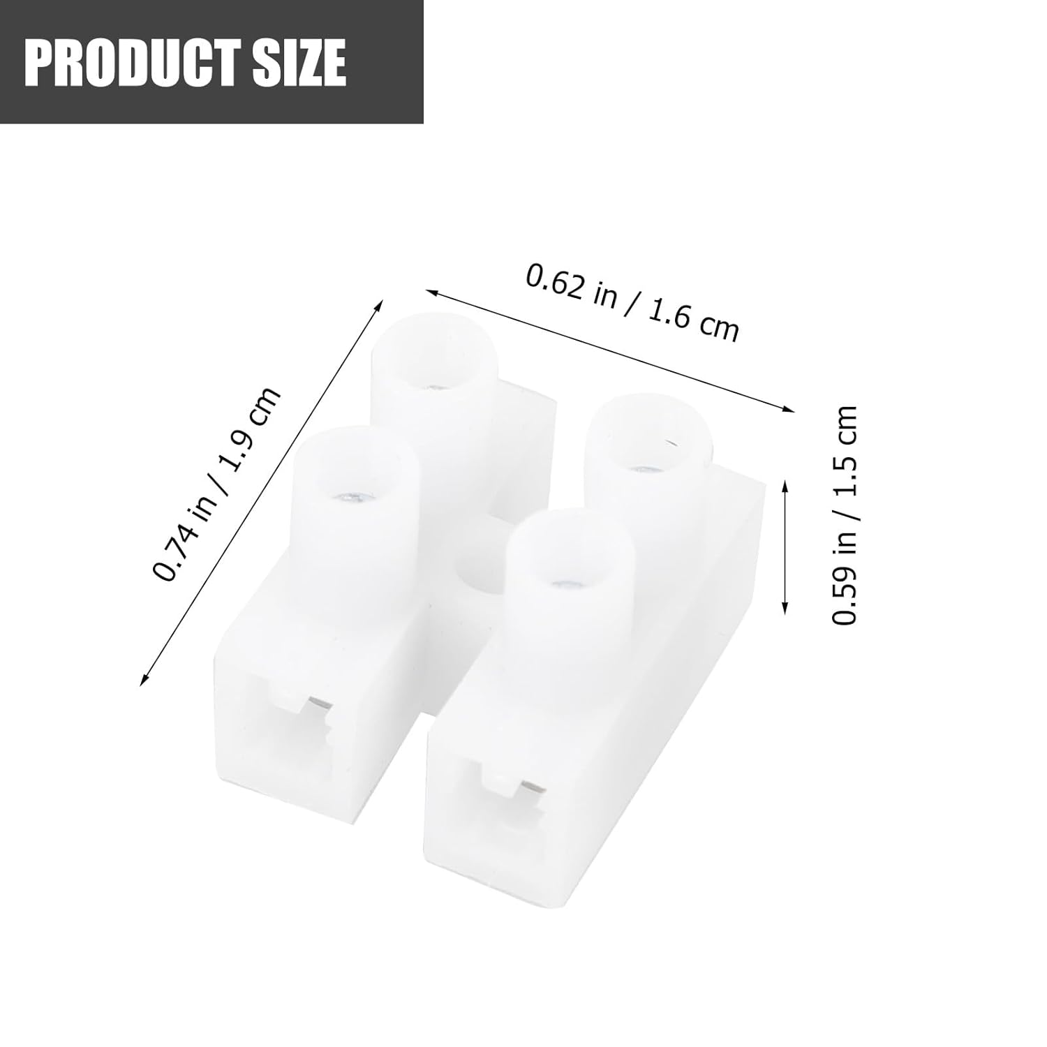 BAZEITFLOW 100Pcs 2-Pin 10A Screw Type Quick Connect Terminals, Flame Retardant Small Wire Connectors Kit for Electrical Cable Wiring and Power Line Connections image number 3