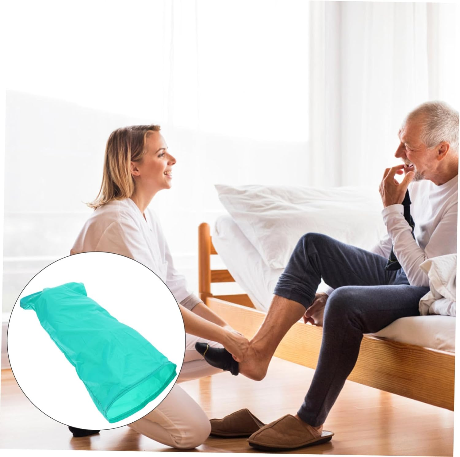 Sock Aid Tool for Elderly and Disabled Sock Wearing Aid Three-Finger Design Large Size for Seniors and Pregnant Women No Bending Assistance image number 6