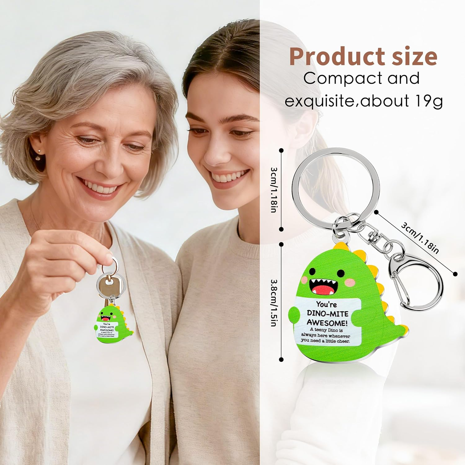 Titanape Keyring Gifts for Women Girls Daughter Best Friends Niece, Inspirational Animal Keyrings Keychains Lover Present for Christmas Birthday Easter Gift, Backpack Car Keys Accessories - Cute Capybara, Brown image number 5