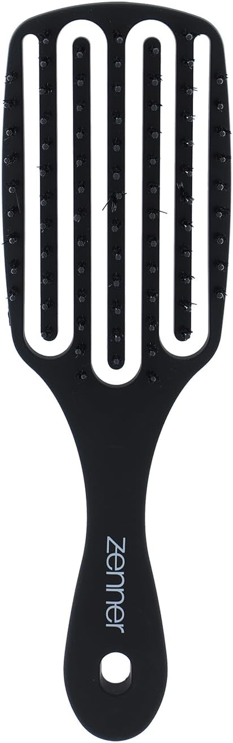 Zenner Flex Paddle Hair Brush - Large Flexible Detangling Brush with Antistatic Nylon Bristles - for Wet or Dry Hair - Gentle Styling for All Hair Types, Even Sensitive Hair