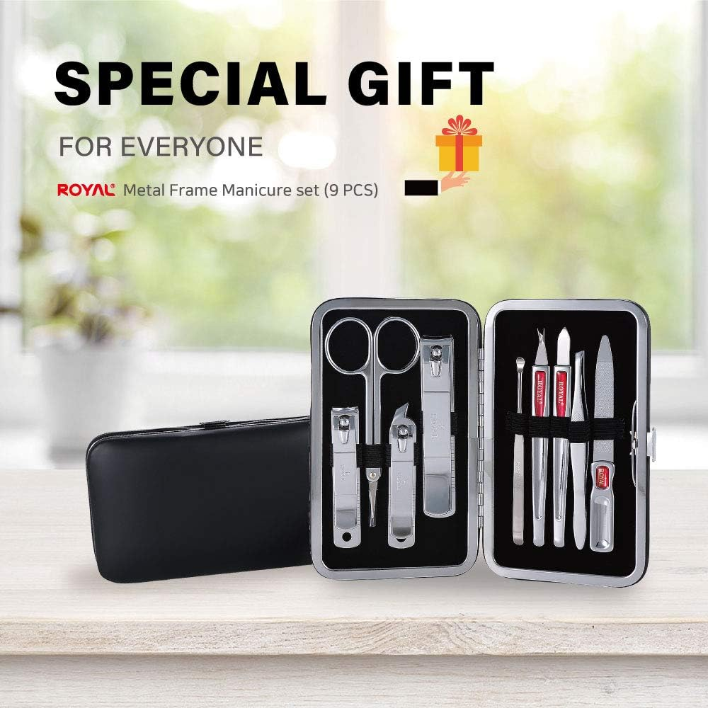 ROYAL METAL NAIL CLIPPER SET SERIES (9 PCS BLACK) image number 2