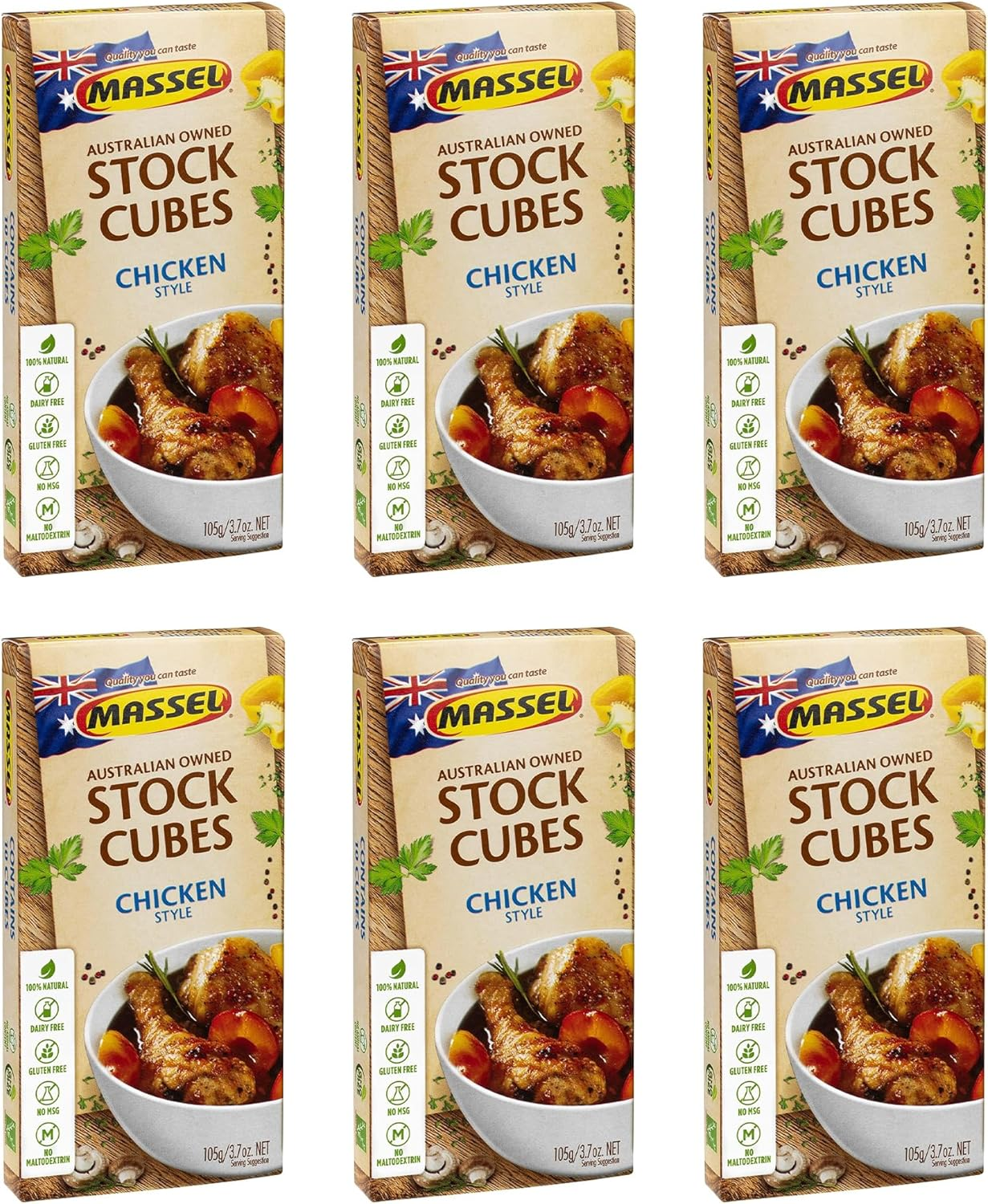 Massel Ultracube Chicken Style Stock Cubes - Plant Based & Gluten-Free, 105G X 6 Pack image number 1