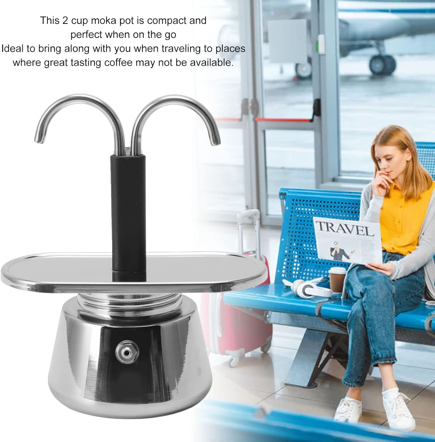 2 Cups Stove Espresso Machine, Mocha Pot, Coffee Machine, Classic Italian Coffee Machine image number 4