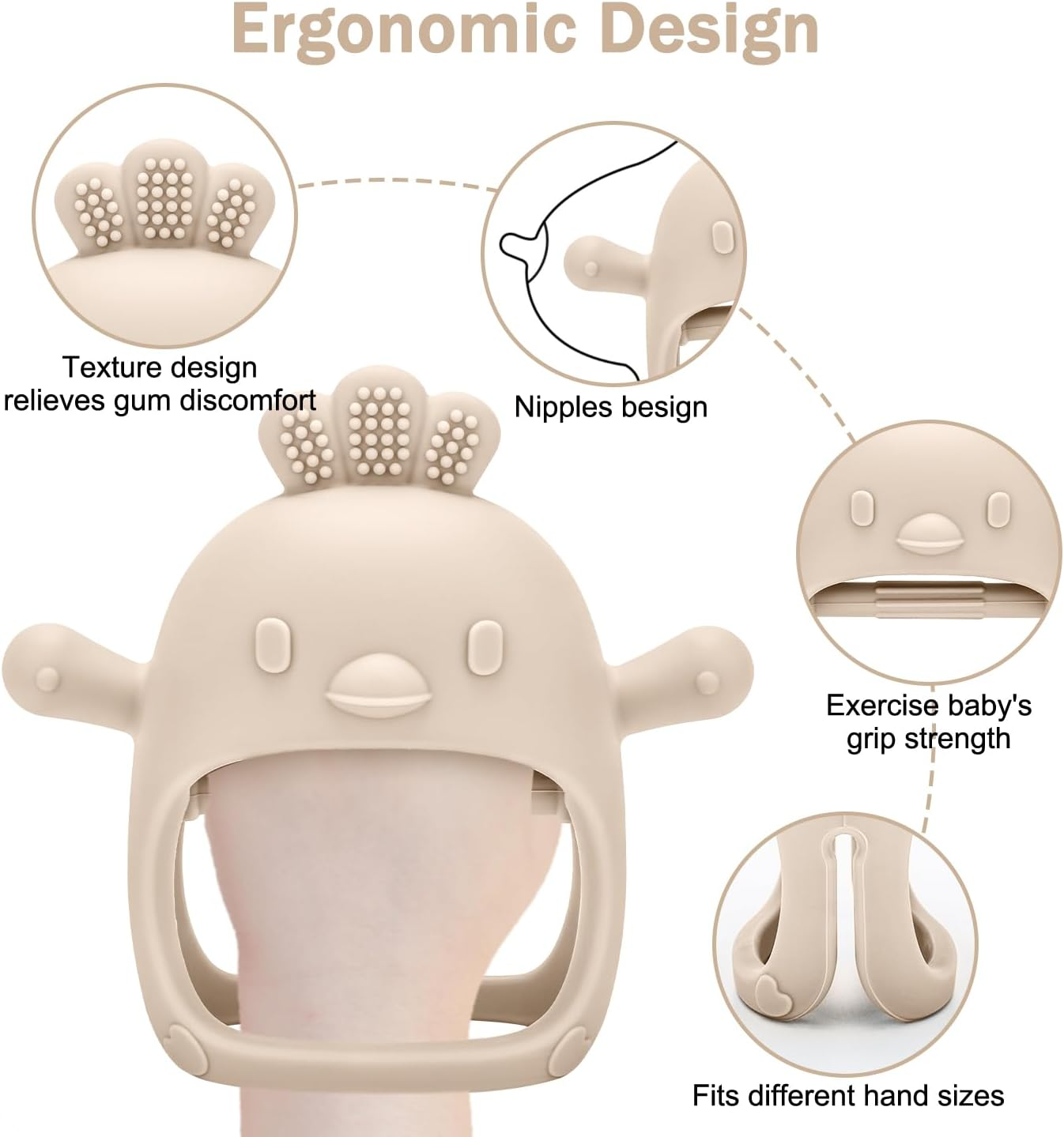 Silicone Baby Fruit Food Feeder, Freezer Tray with Lid for Batch Prep,Introduce New Foods, Breastmilk Popsicle Molds, Silicone Teething Toys image number 5