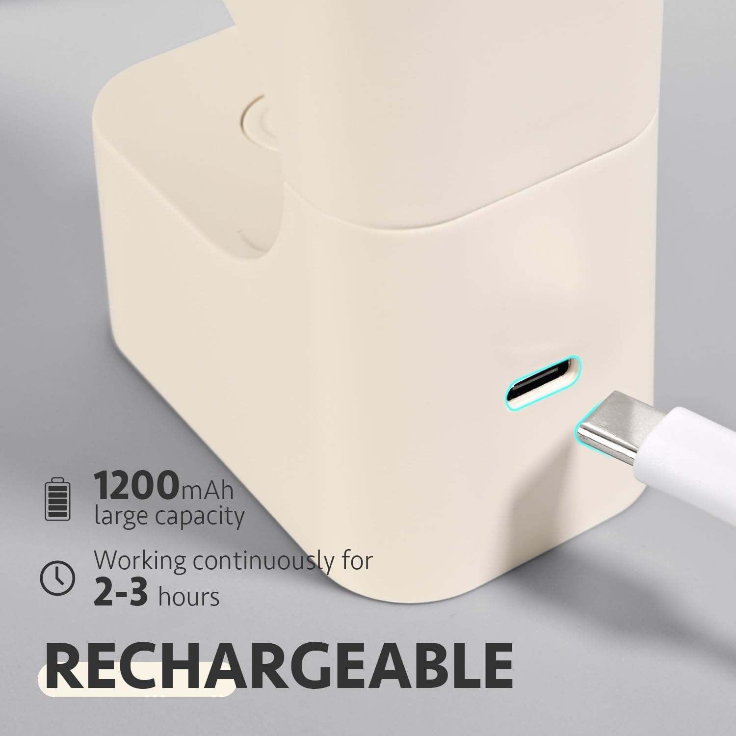 GAOY Mini UV Light for Gel Nails, Rechargeable LED Nail Lamp with 2 Timers, Cordless Portable UV Light for Fast Curing, Creamy White