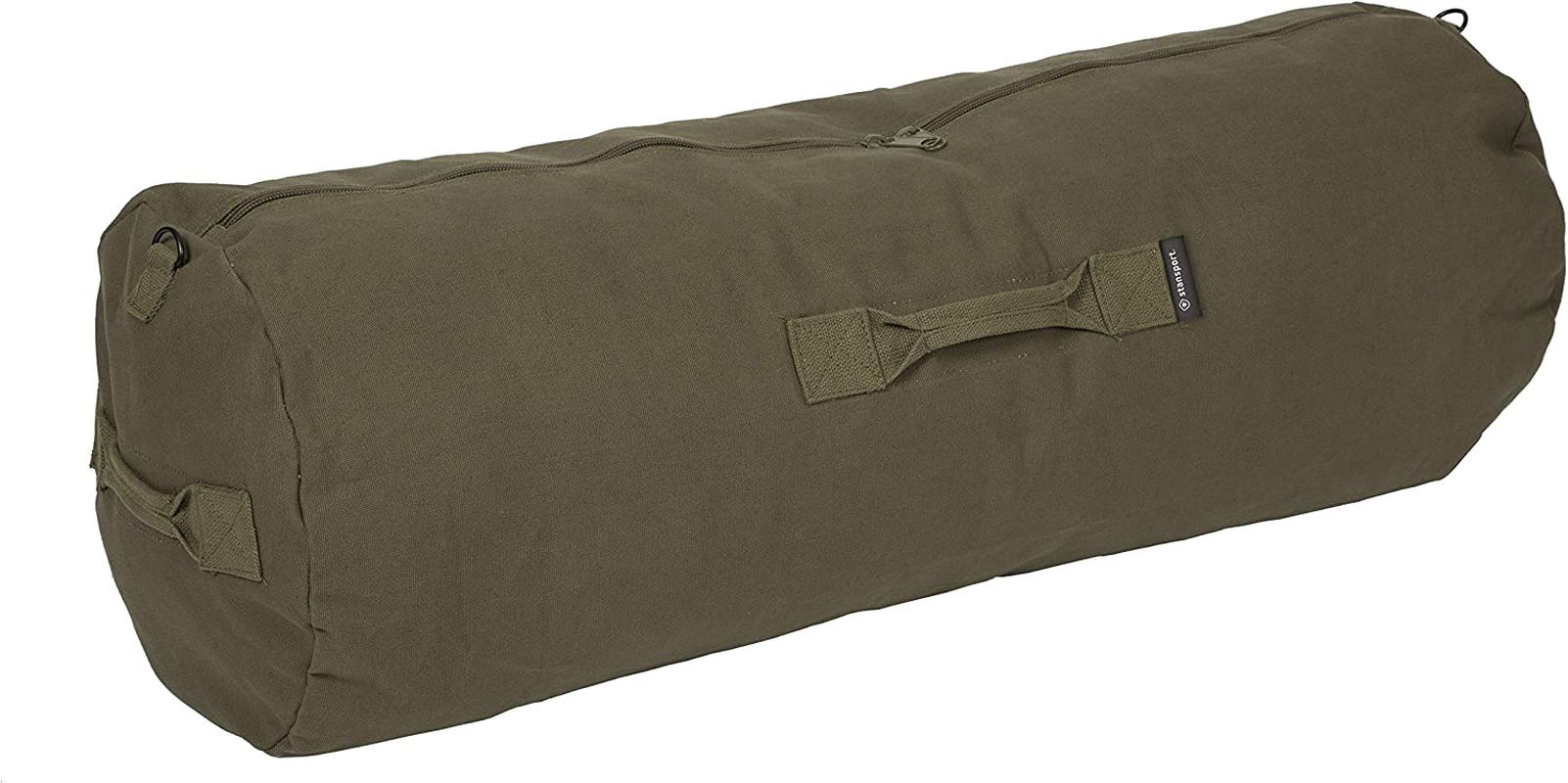 Deluxe Duffel Bag W/Zipper, Olive Green - 42"X15"X15"