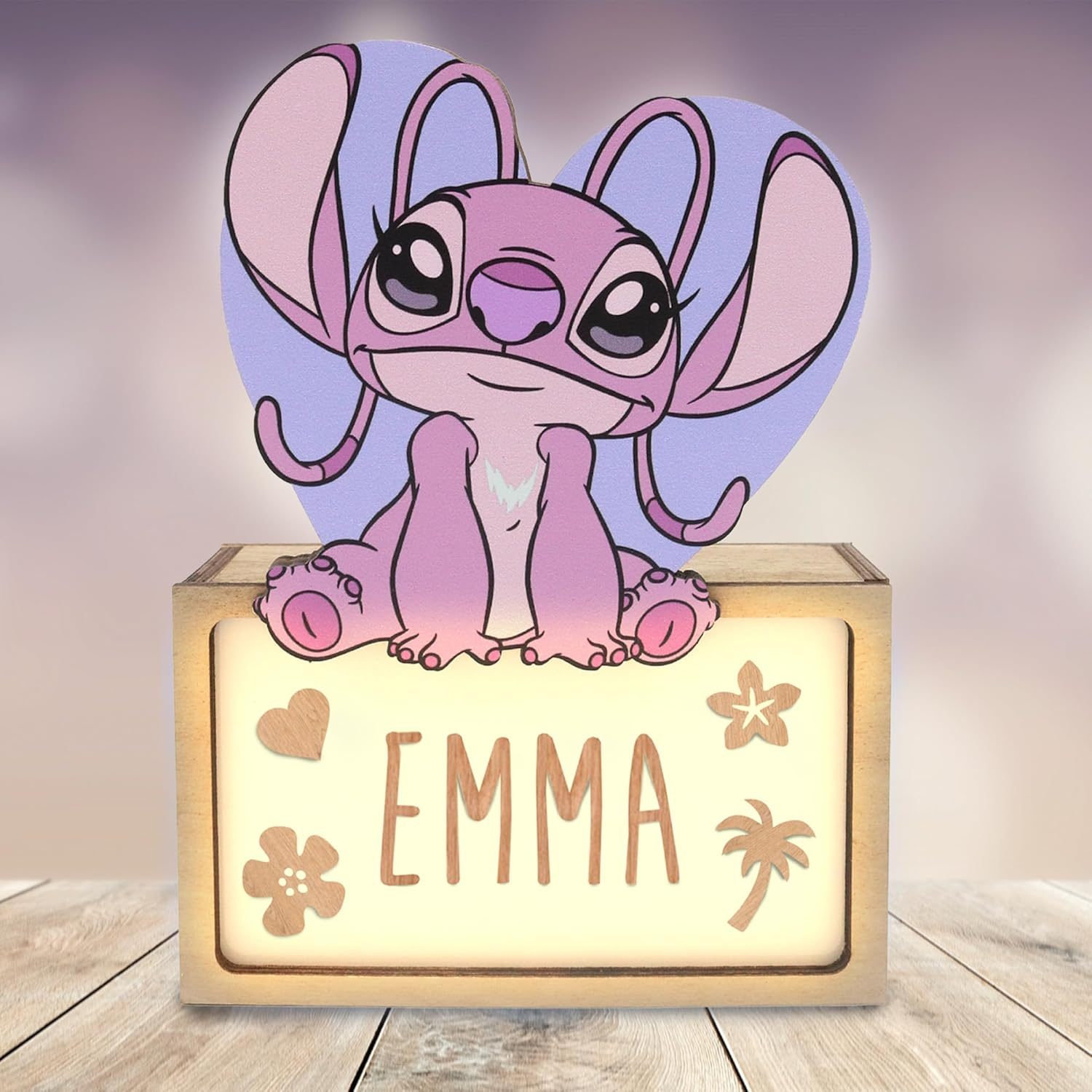 WONDEE Official Disney Minnie Mouse Lamp Personalised - Night Light Baby Minnie Mouse, Gifts for Birth, Christening Gifts for Girls Personalised Gifts Baby, Disney Gift Ideas