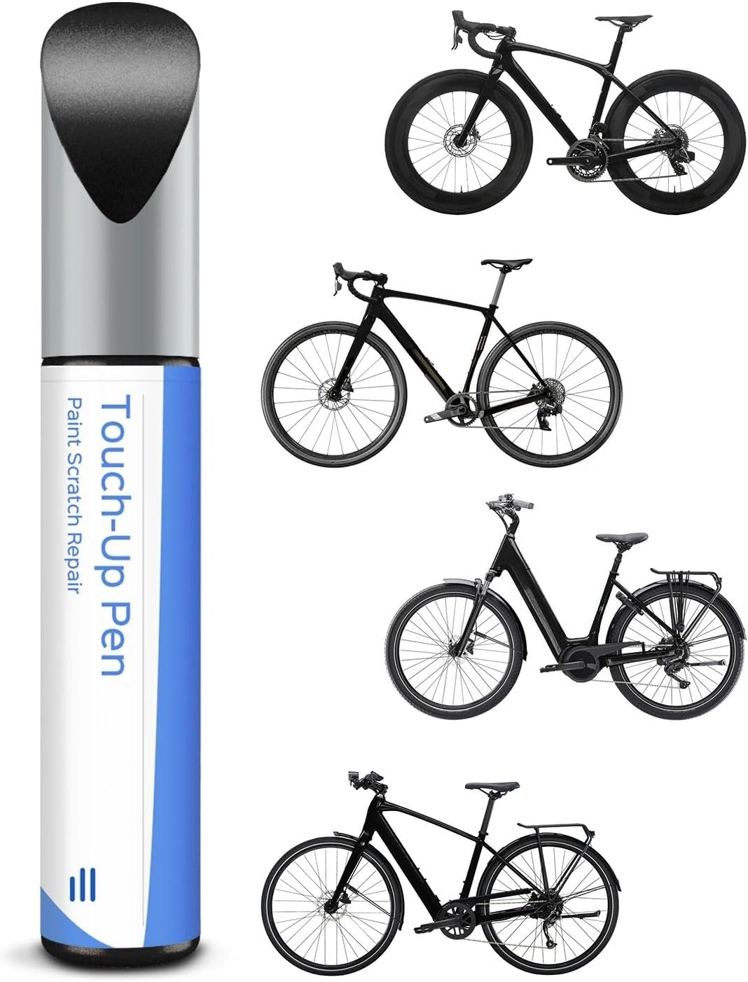 Trek Black Satin Bicycle Paint - Touch up Paint for Trek, Use Paint Pen for Metal and Plastic - High Coverage Bicycle Paint