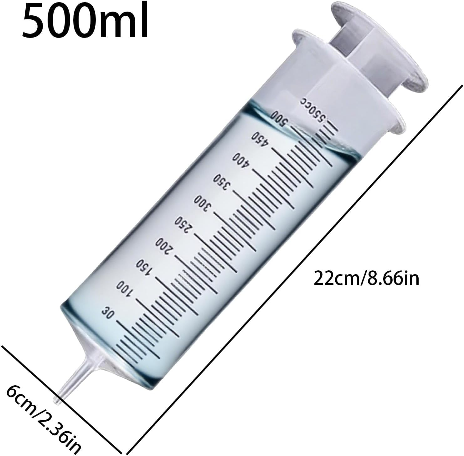 Big Syringe for Liquid,500Ml Large Garden Syringe | Irrigation Tools for Measurement Glue Ink Oil Refilling Plant Pet Care image number 4