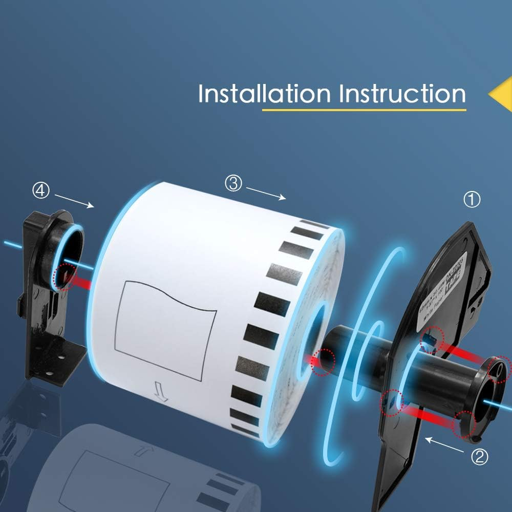 BETCKEY - Compatible Address Labels Replacement for Brother DK-11201 (29Mm X 90Mm), Compatible with Brother QL Label Printers [10 Rolls/4000 Labels]
