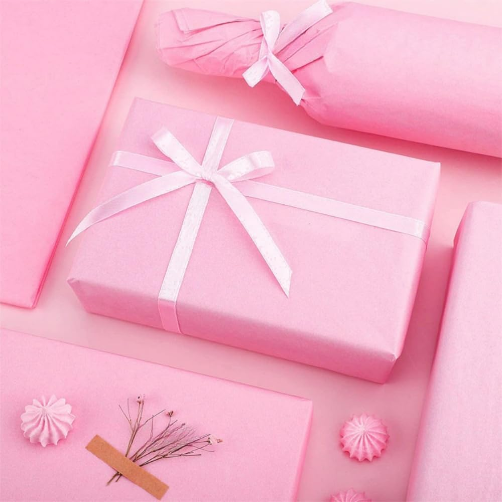 ZCOINS 60 Sheets 20" X 14" Pink Tissue Paper Wrapping Bulk for Gifts, Pink Tissue Paper Sheets for Filling Gift Bags Boxes, Wrapping Gifts, Retail Presents, Wedding, Valentines Mothers Day, Christmas, Birthday, Bridal, Party DIY Crafts - Blue image number 4