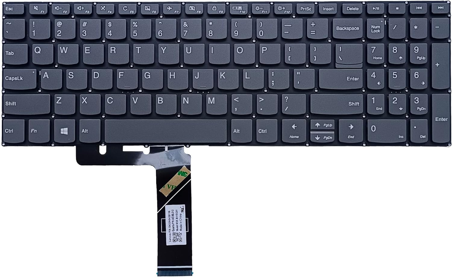 Replacement Laptop Non-Backlit Keyboard for Lenovo Ideapad Gaming 3-15ACH6 3-15ARH05 3-15IHU6 Legion 5-15ARH05H 5-15IMH05 5-15IMH05H 5CB0Z21106 5B10N01700 5CB0Z26770 PR5CYB SN20X22315 image number 3