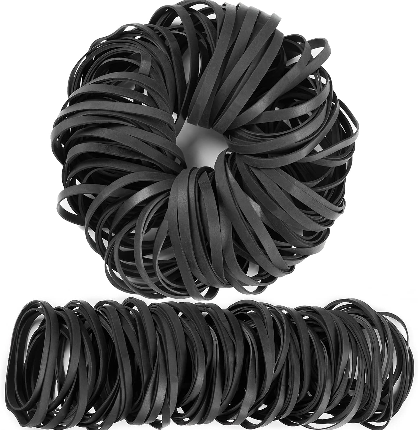 Rubber Bands No.64 Size#64 Elastic Rubber Band Black 100Pcs 200 Grams Office Supplies File Folders Litter Box image number 2