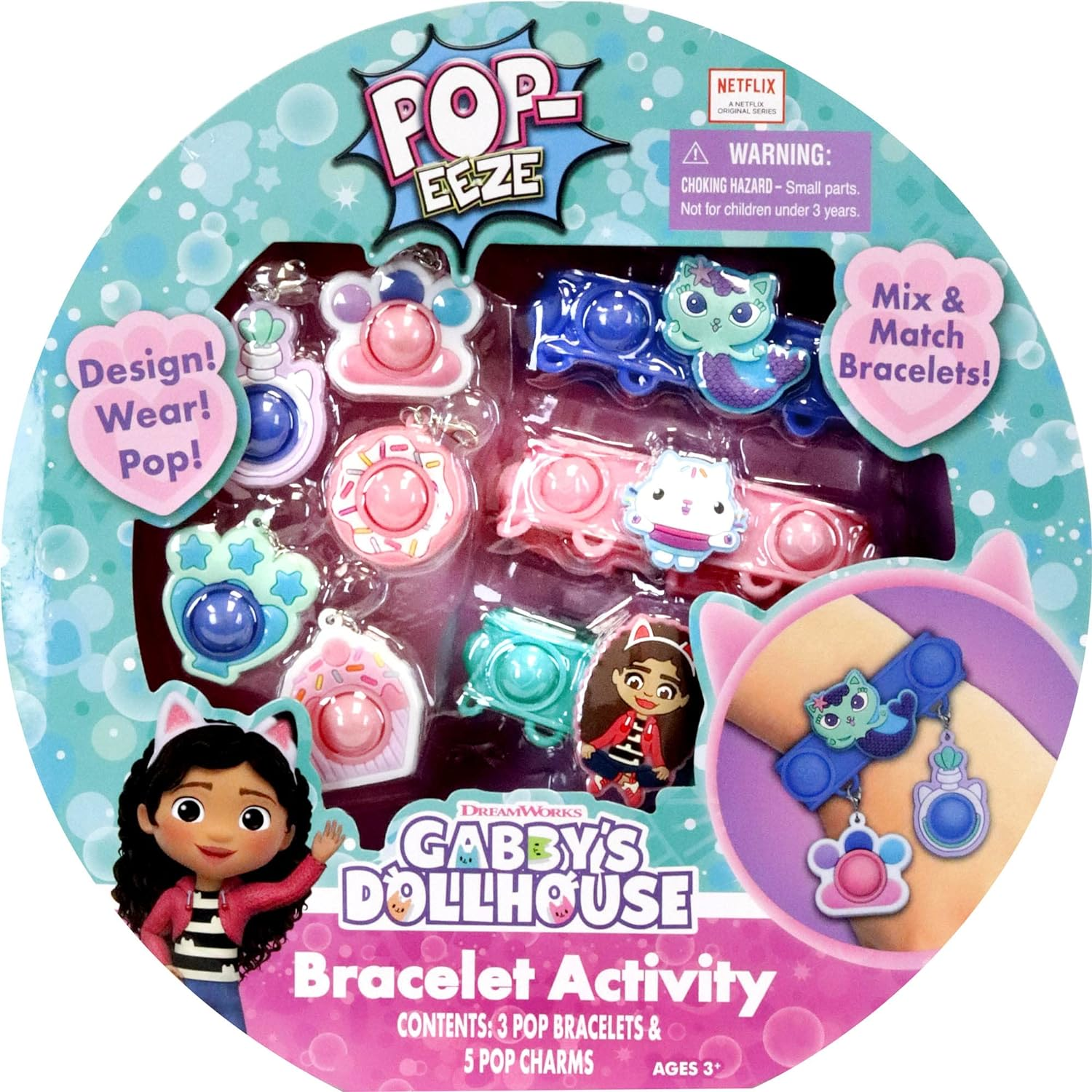 Tara Toys Pop-Eeze: Bracelet Activity Set - Gabby'S Dollhouse - Jewelry Set, Popping Sensory Fun, Ages 3+ image number 2