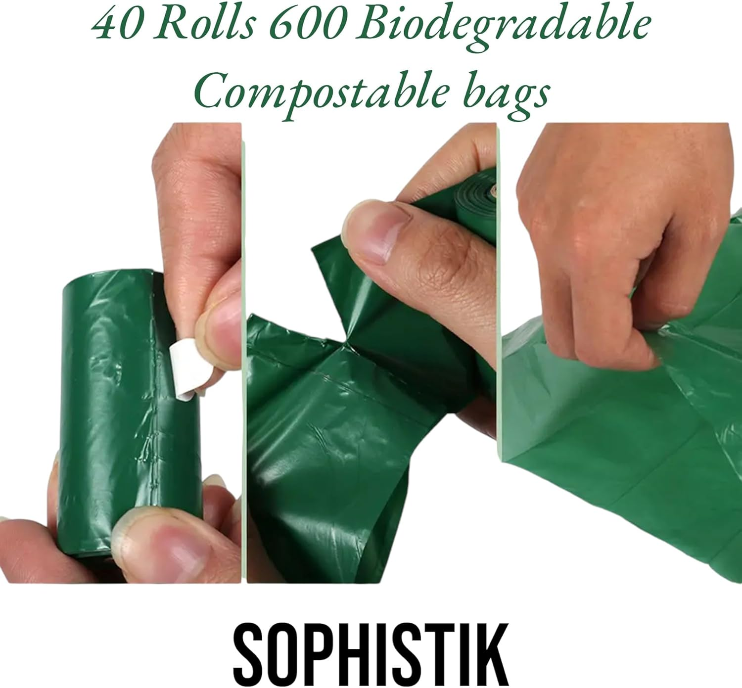 Eco-Friendly 18 Rolls Dog Waste Bags - 270 Biodegradable and Compostable Bags, Recycled Packaging, Leak-Proof & Tear-Resistant, Sophistik Pet Cleanup Essentials image number 5