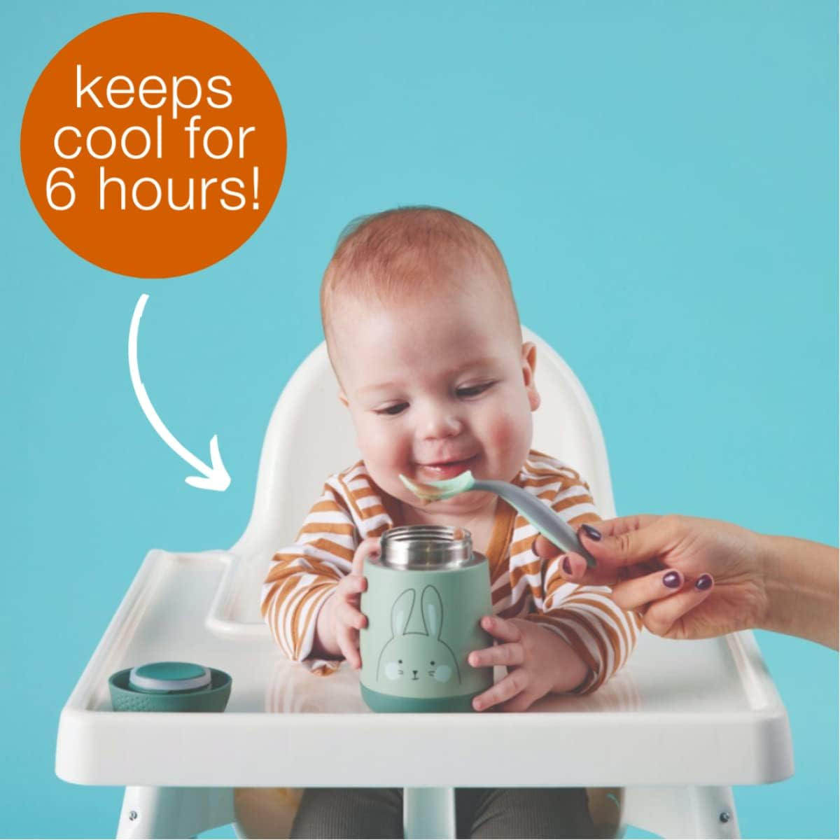 B.Box Mini Insulated Food Jar 210 Ml Capacity, Wild Indigo image number 4