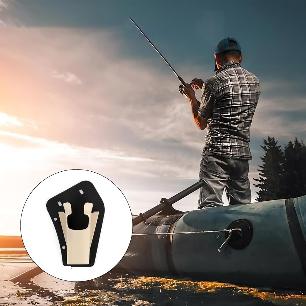 Slide-In Fishing Rod Hip Holster, Hands-Free Rod Holder for Fly & Bank Fishing, Quick Draw Waist Belt Inserte Pole Gear, Durable Adjustable Portable Fish Pole Holster with Stash Pocket (Black)