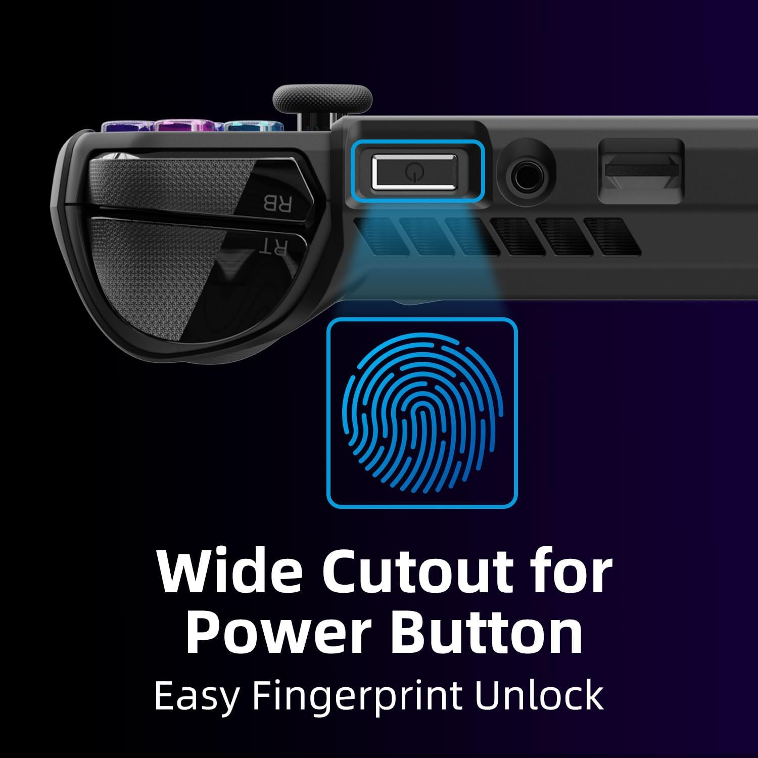 Skull & Co. Gripcase Ally for ROG Ally X: a Soft Protective Case with Textured Grips Full Protection and Stand, Shock-Absorption Non-Slip and Anti-Scratch Cover Design - Black image number 4