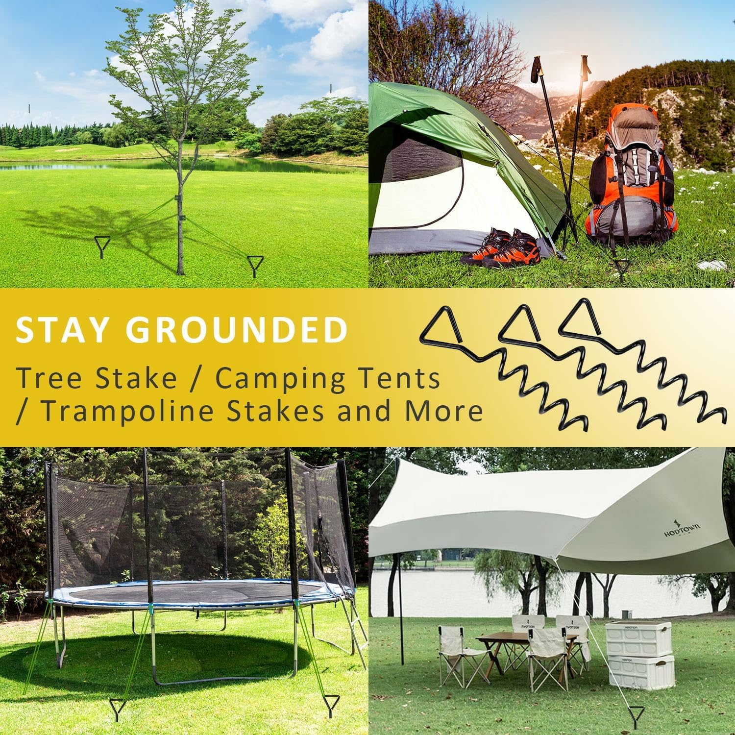 Tree Stake Kit, Heavy Duty Spiral Tree Stakes and Supports for Straightening Leaning or Young Trees, Protects from Harsh Weather image number 6