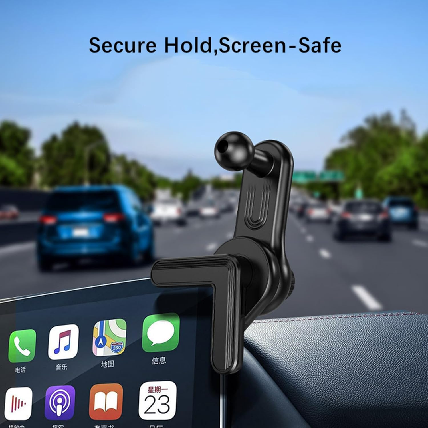 Compatible for Tesla Phone Mount Model Y/3/Cybertruck, No Glue Required, Universal Car Phone Holder for Tesla Screen, Model 3 Accessories 2024-2025, Model Y Accessories 2024 for Iphone image number 3