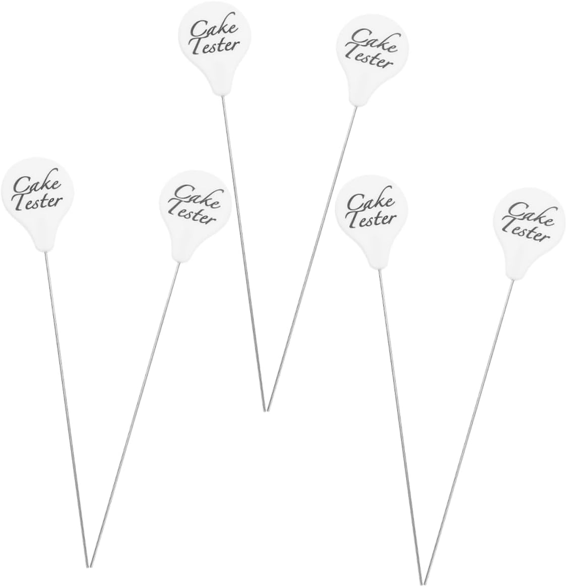 Luxshiny 6Pcs Stainless Steel Cake Test Stick Baking Cake Tester Probe Skewer for Kitchen Baking Tools Cupcake Tester Reusable