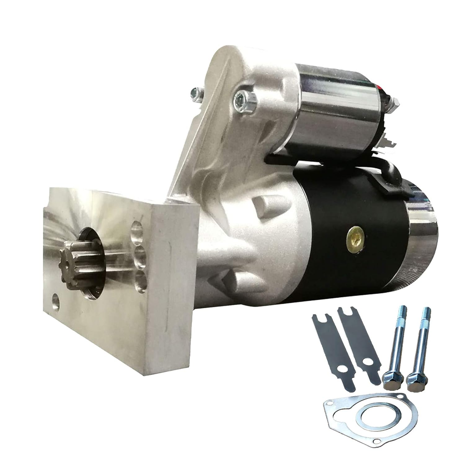 Heavy-Duty High Torque Mini Racing Starter for Chevy SBC BBC 153/168 Tooth 18493 (Black)