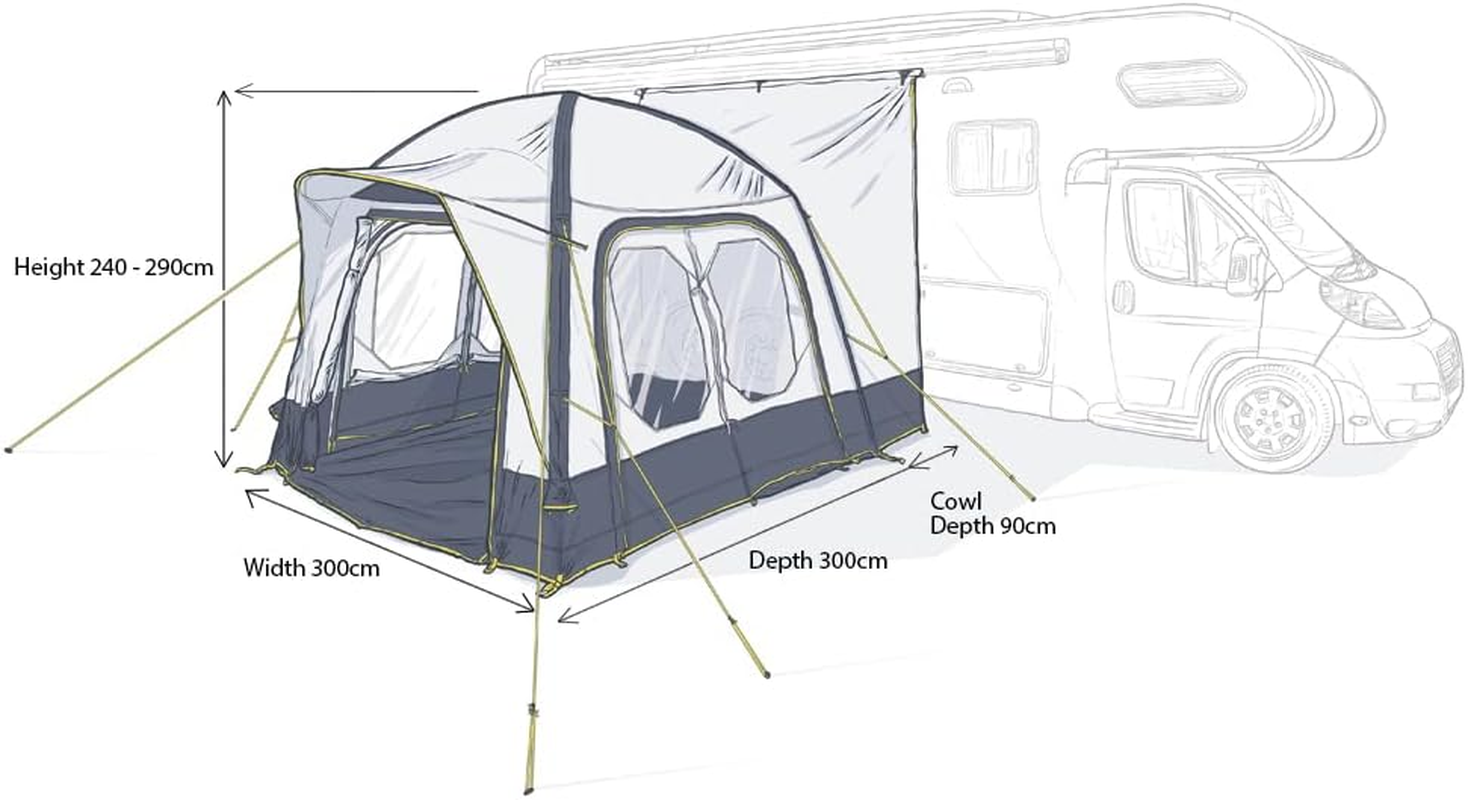 Maypole MP9545 Crossed Air Driveaway Awning for Motorhomes image number 4