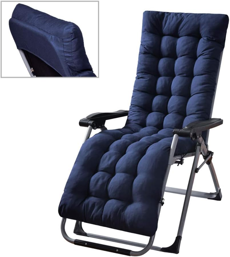 Sun Lounger Cushion, Chaise Lounge Cushion Extended for Outdoor (Dark Blue) image number 2