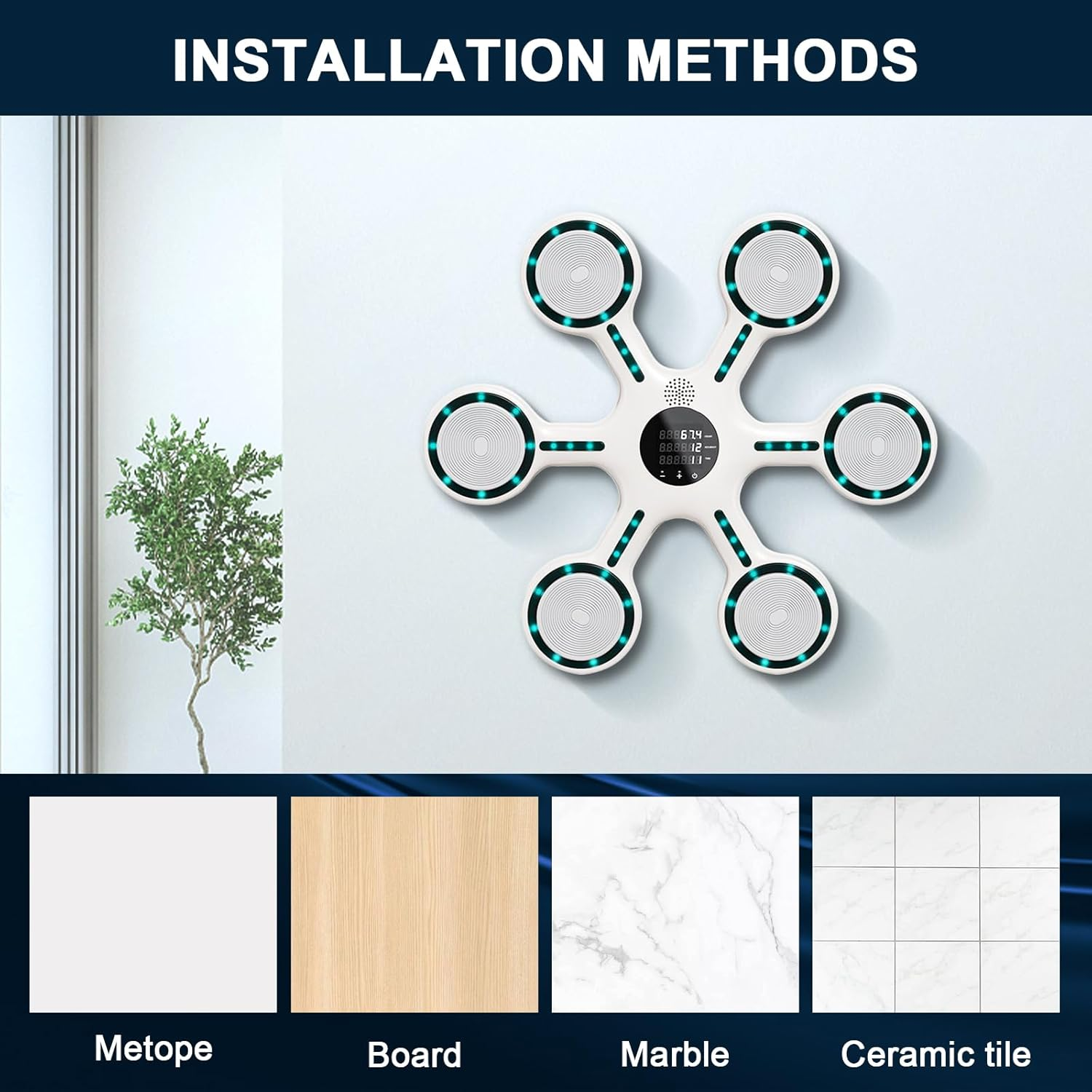 2025 Upgrade Music Boxing Machine, Smart Music Boxing Machine with Bluetooth, Home Wall-Mounted Training Gear, Boxing Training Punching Equipment with Gloves, Fitness and Reflex image number 2