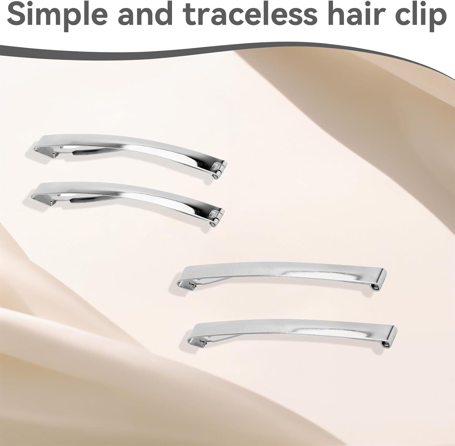 Pack of 10 Women'S Hair Clips, French Hair Clip, No Crease, French Clip, Small Hair Clip, Metal Hair Accessories for Women, Bowknot DIY Hair Clips Making, Barrette Fine Women image number 5